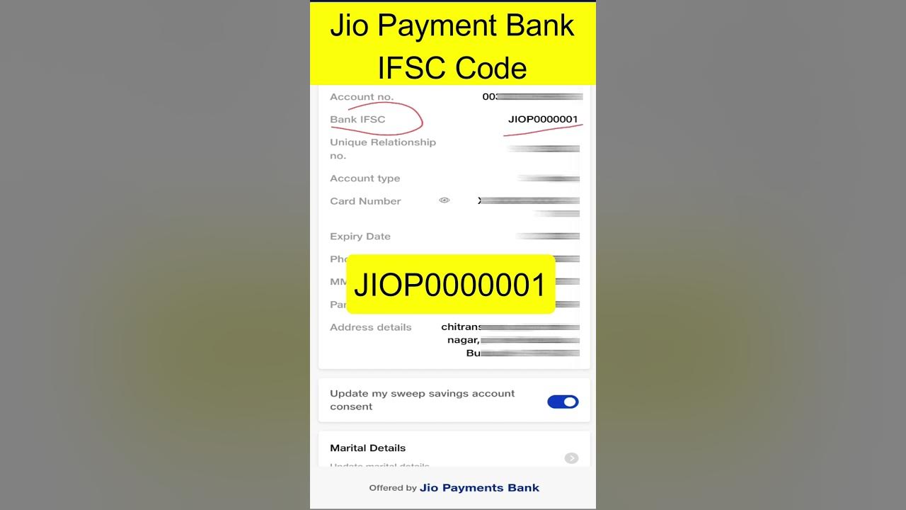 jio-payment-bank-ifsc-code-jio-shorts-youtube