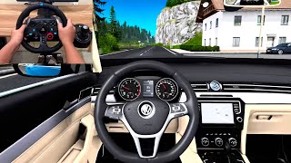 Euro Truck Simulator 2 | Volkswagen Passat B8 variant drive in Innsbruck [Steering Wheel Gameplay] screenshot 5