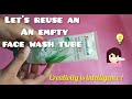 Mini pouch making using empty face wash tube