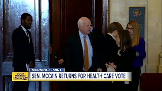Sen. McCain returns for health care vote on Tuesday