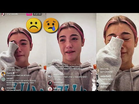 CHARLI CRYING on LIVE after loosing 1 million followers ☹️ (full live stream video)