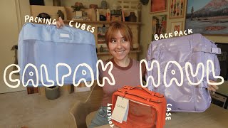 calpak haul: terra backpack, cosmetic case, and packing cubes