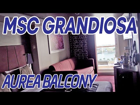MSC Grandiosa Deluxe Aurea Balcony Tour! Cabin 13179