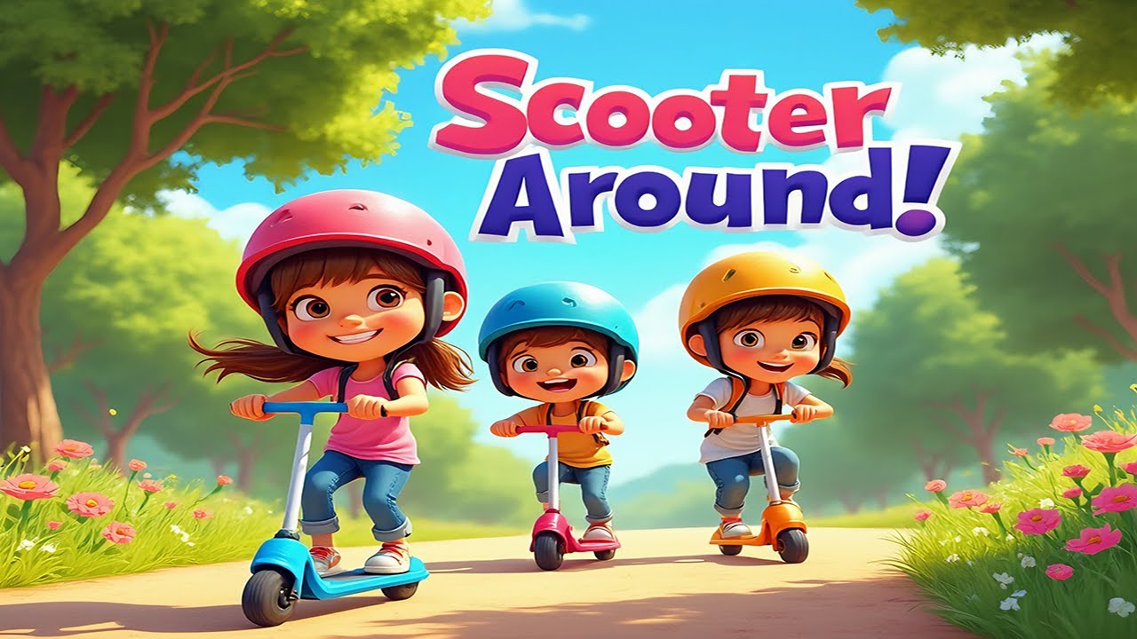 Scoot Around! | Fun Scooter Song for Kids | Let’s Ride and Play!
