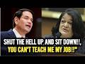 Sec. Rubio DESTROYS Dumb WOKE CongressWoman During A TESTY Exchange in Congress.