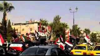 استقبال الوفد اللبناني على استراد المزة 12- 10- 2011