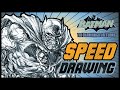 BATMAN DARK KNIGHT RETURNS SKETCH COVER TIME LAPSE | SPEED DRAWING!!!