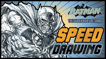 BATMAN DARK KNIGHT RETURNS SKETCH COVER TIME LAPSE | SPEED DRAWING!!!