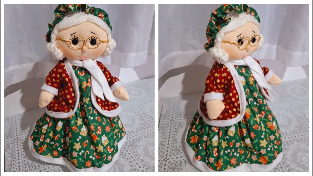 COMO reciclar! e ganhar dinheiro fazendo linda vovó natalina, peso de porta ou decorativa.