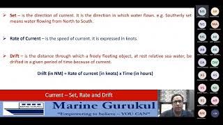 CHART WORK PART 3 CURRENT AND WIND PHASE 1 MMD CHIEF MATE EXAMS