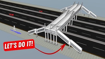 🚶‍♂️ Hoe je een voetgangersviaduct in SketchUp modelleert – Stapsgewijze tutorial