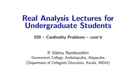 020-Real Analysis-Cardinality Problems