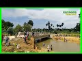 The beautiful landscape in countryside At Sameakki Mean Chey District! Daily Life And Catching Fish.