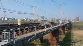 EF210-307 1086レ 旭川橋梁付近通過