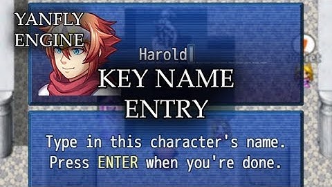 YEP.185 - Key Name Entry - RPG Maker MV