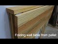 Paletten Katlanır Duvar Masası  (ANLATIMLI)  Folding wall table from pallet