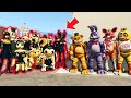 FNAF 1 ANIMATRONICS vs ALL BENDY &amp; THE INK MACHINE CHARACTERS! (GTA 5 FNAF Mods)