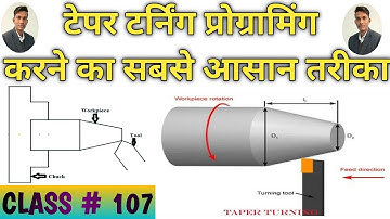 Taper Turning programming |Taper turning programming with G01 code|How to make taper turning program