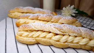 Brioche fourré à la crème pâtissière très délicieux// بريوش بالكريم باتسيير كالقطن رااائع جدااا