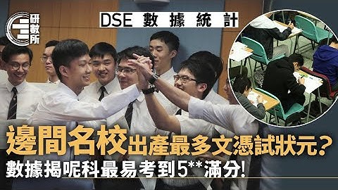 【DSE 2021】边间名校历来最多状元？　边科最易考到满分5**？｜01新闻 - 天天要闻