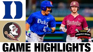 #17 Duke vs Florida State Highlights | ACC Baseball Championships | 2024 College Baseball