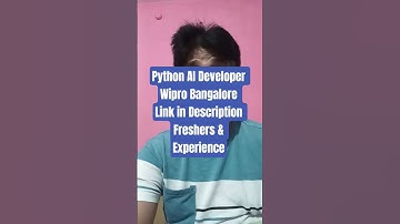 #Python Developer Job in Wipro | Bangalore Hiring 2025 | AIOps + GenAI Skills