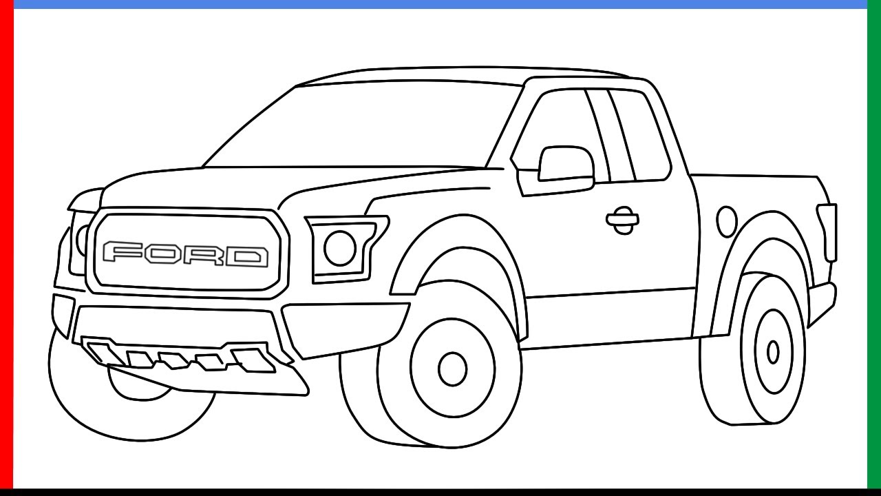 How To Draw Ford F Series F 150 Truck Step By Step For Beginners