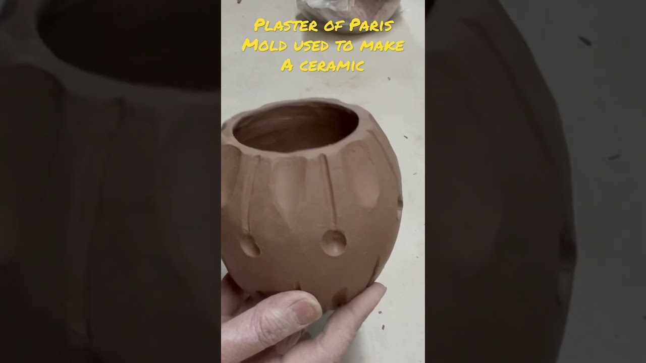 Plaster of Paris mold used to make a ceramic vessel, thinned out