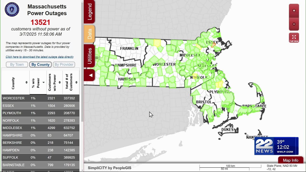 Power outages increasing due to high winds - YouTube