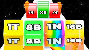 Jelly Runner 3D Number Game vs Ball Run Infinity - New Update (NOOB vs PRO vs HACKER) Math Game
