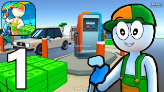 Gas Station Idle Car Tycoon - Gameplay Walkthrough Part 1 Stickman Idle Gas Station Worker (Android)