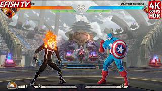 Ghost Rider vs Classic Captain America (Max Difficulty) - Marvel Tokon