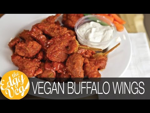 How to Make VEGAN Buffalo Hot Wings | Vegetarian Chicken Wings | The Edgy Veg