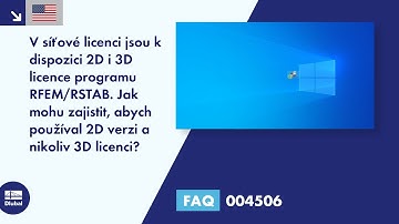 [EN] FAQ 004506 | V síťové licenci jsou k dispozici 2D i 3D licence programu RFEM/RSTAB.