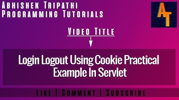 Login Logout Concept using Cookie login logout using cookies in servlet servlet-Tutorials