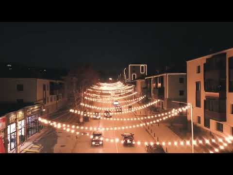 ღამის თელავი. VLOG SHOW  GEORGIA TELAVI. Night shots MAVIC 2 PRO. 4K VIDEO