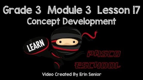 Grade 3 Module 3 Lesson 17S Concept Development