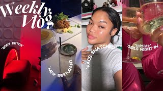 VLOG: MICROCURRENT HAS MY FACE SNATCHED + BODY DETOX + NEW ATL RESTAURANT + GIRLS NIGHT IN