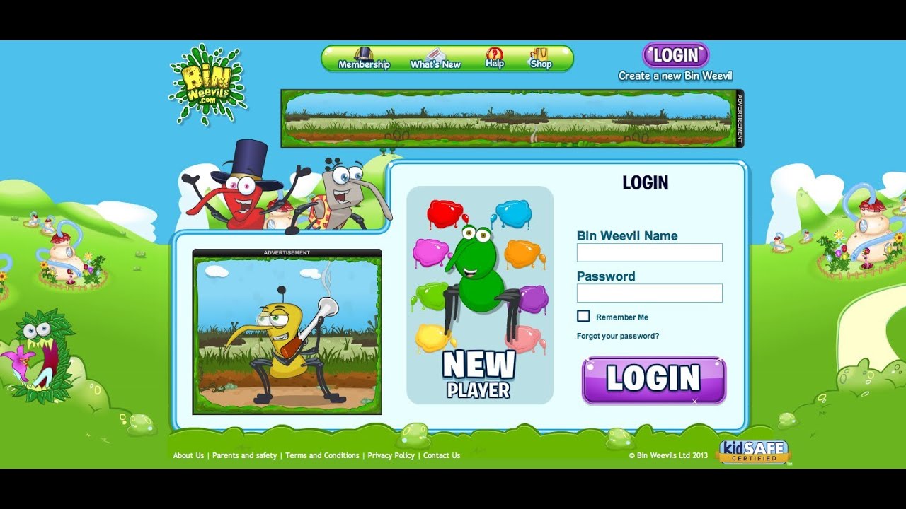 Bin Weevils Sign In Bin Weevils Sign In