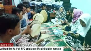 Hadroh Remaja RFC. Latihan persiapan Maulid