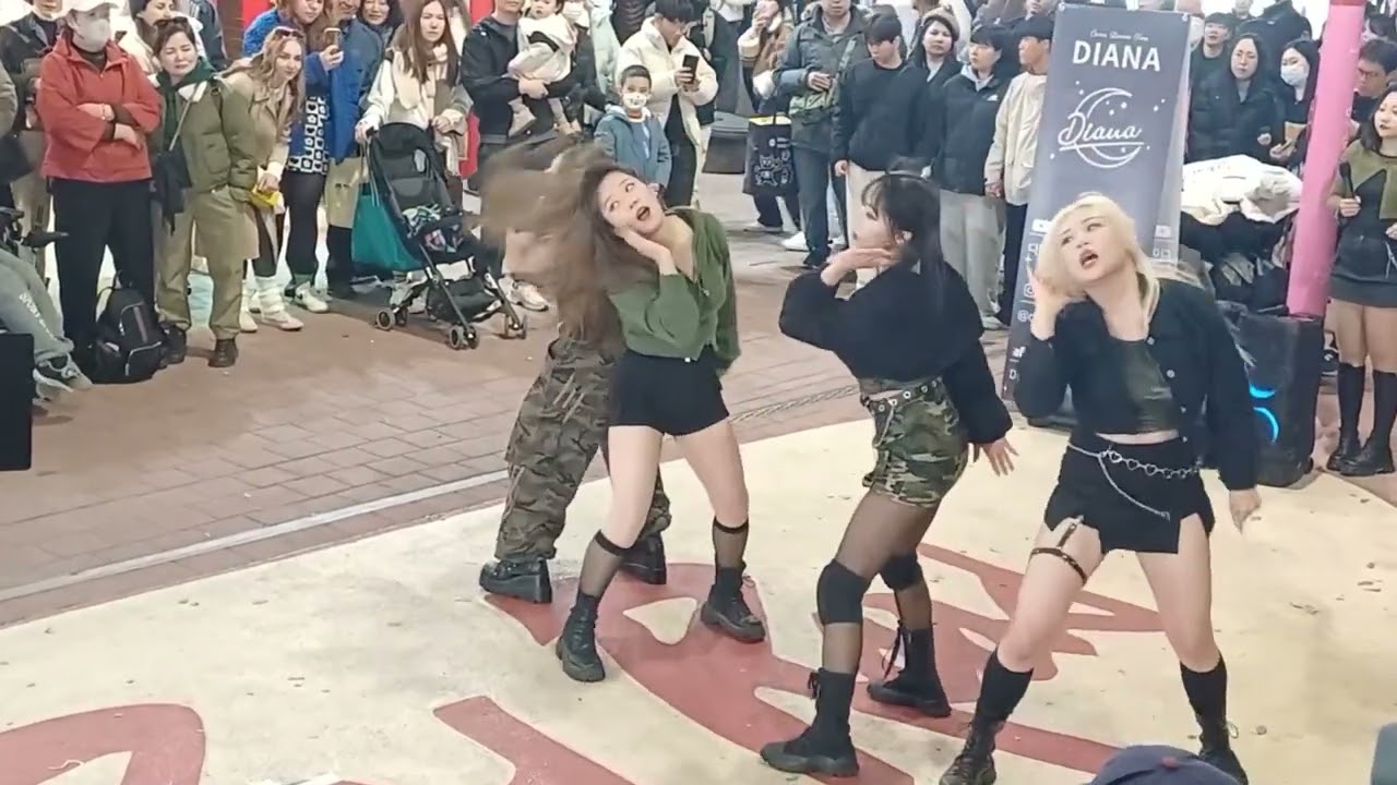 [Hongdae busking] Kpop Dance Team #다이아나 #Diana #aespa #에스파 #Whiplash 241123