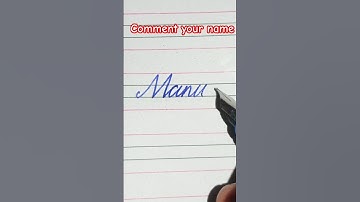 Manu name Writing #handwriting #viral #youtubeshorts