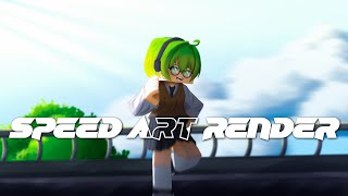 Speed art Render Minecraft | Ibis paint x
