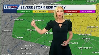 Severe storms with strong winds possible in Alabama Sunday with a flood risk later in the week