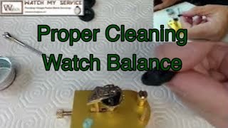 Watch Balance and Hairspring Cleaning and Oiling