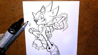 How to draw the Super sonic yellow