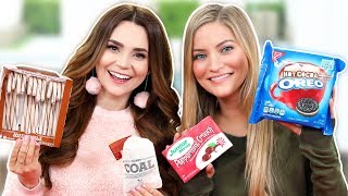 TRYING FUN HOLIDAY TREATS w/ iJustine!