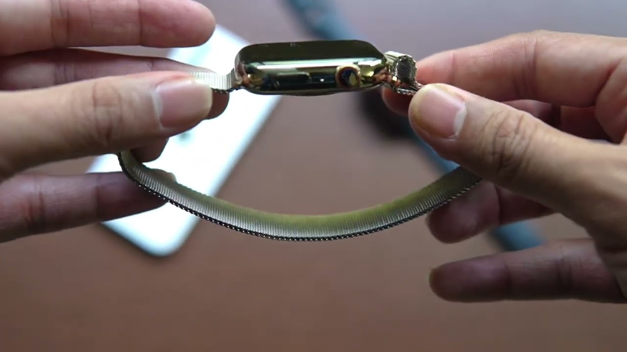 Apple Watch Series 7 Gold Stainless Steel with Milanese Loop unboxing and setup!