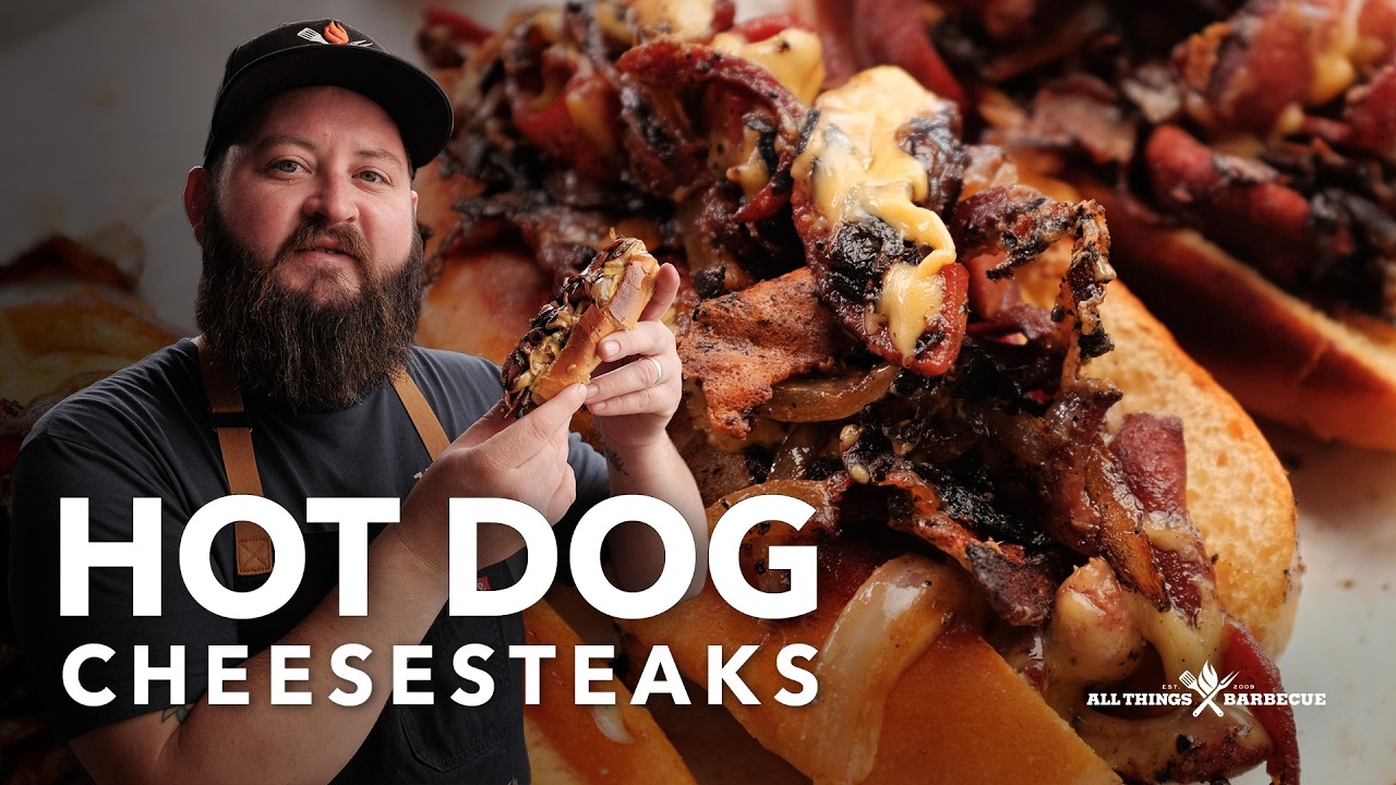 Hot Dogs Meet Philly Cheesesteak | Epic Grilled Street Food Fusion