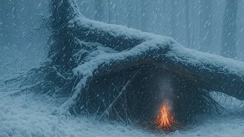 Trapped in a snowstorm – 3 days alone, no tent, no gloves, -21°C winds. Only fire and skill